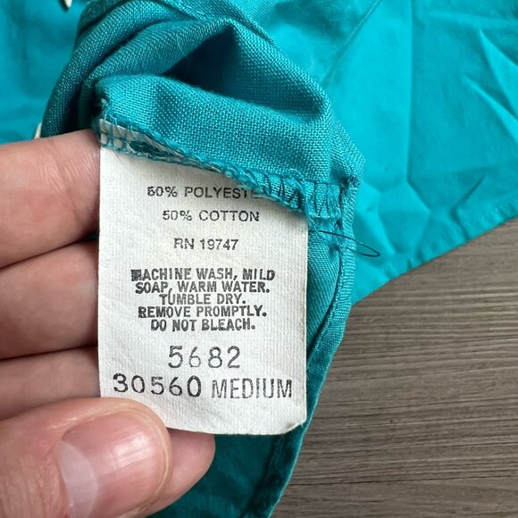 Vintage 80s Collared Crayons Cropped Button Down Crayon Button Shirt Size S - Picture 6 of 7